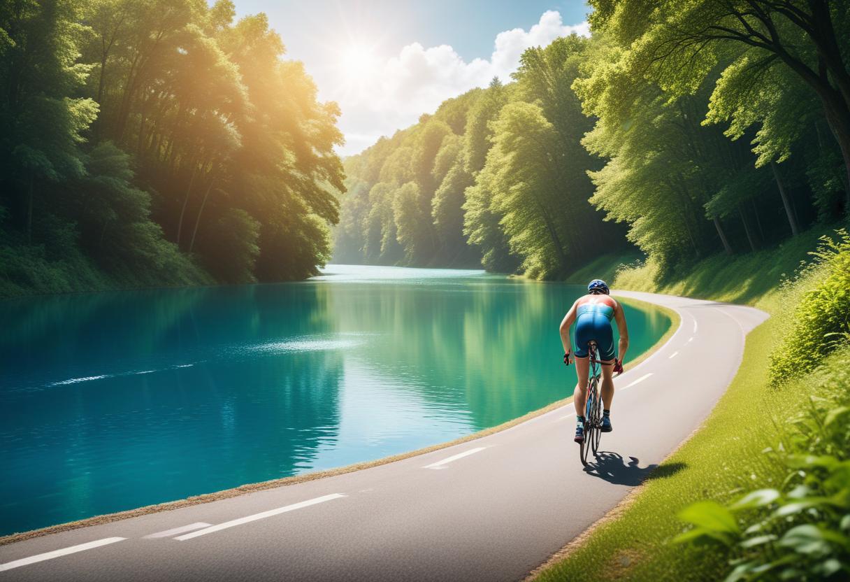 Triathlon sprint illustration